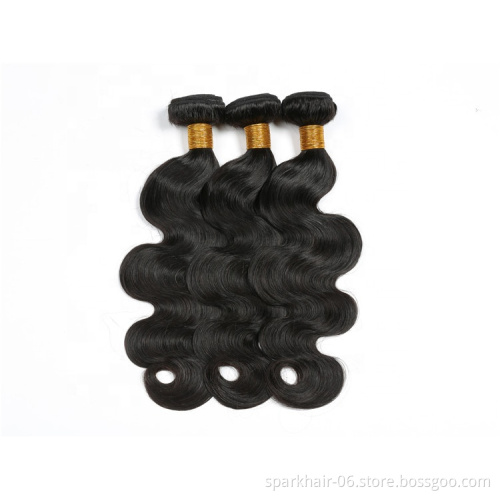 100% Unprocessed Virgin Cuticle Aligned Body Wave  Non-Remy Hair Weft Natural Black Color Human Hair Extension 100g/Bundle